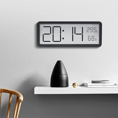 Orvian Modern Digital Wall Clock with Temperature Humidity Display