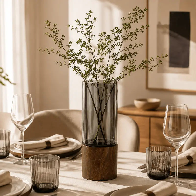 Reno Retro Decorative Vase – Minimalist Glass Design for Elegant Home Decor