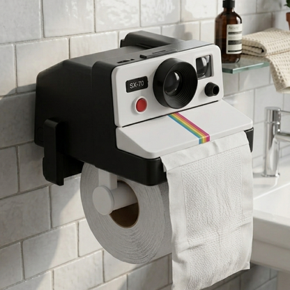 RetroCam Toilet Paper Holder – Unique Retro Design for Stylish Bathroom Décor 1