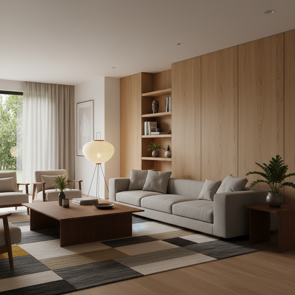 Rice Paper Floor Lamp | Modern Standing Lamp for Living Room