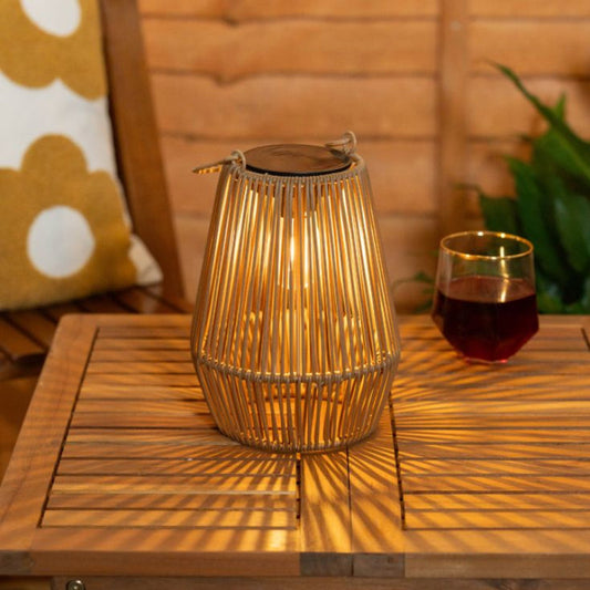 Coastal Glow Solar Lantern for Tropical Garden and Patio Ambiance