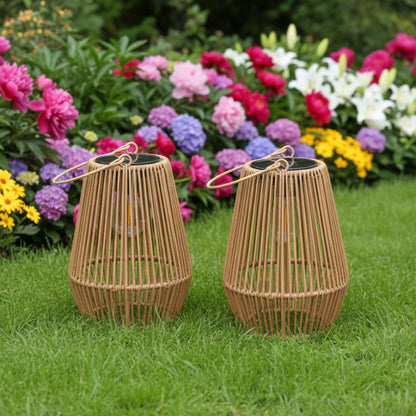 Coastal Glow Solar Lantern for Tropical Garden and Patio Ambiance