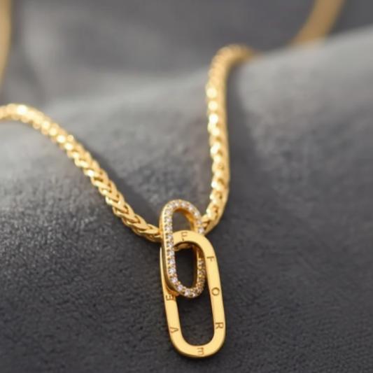 Sierra Women's Gold Necklace – Adjustable 18K Gold-Plated Zircon Jewelry