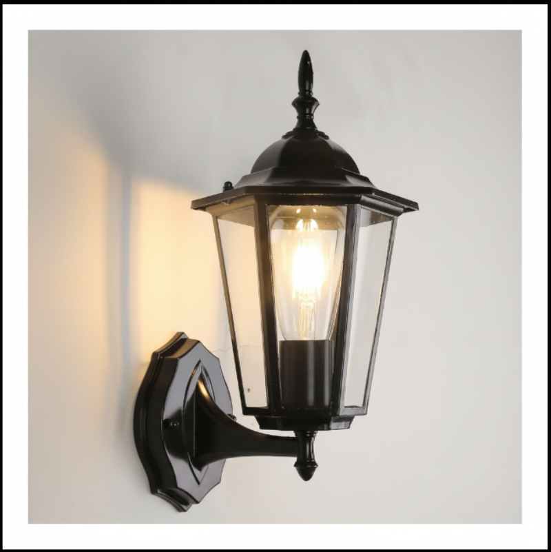 Orionis Black Outdoor Wall Light – Motion Sensor Security Lighting for Home