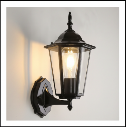 Orionis Black Outdoor Wall Light – Motion Sensor Security Lighting for Home