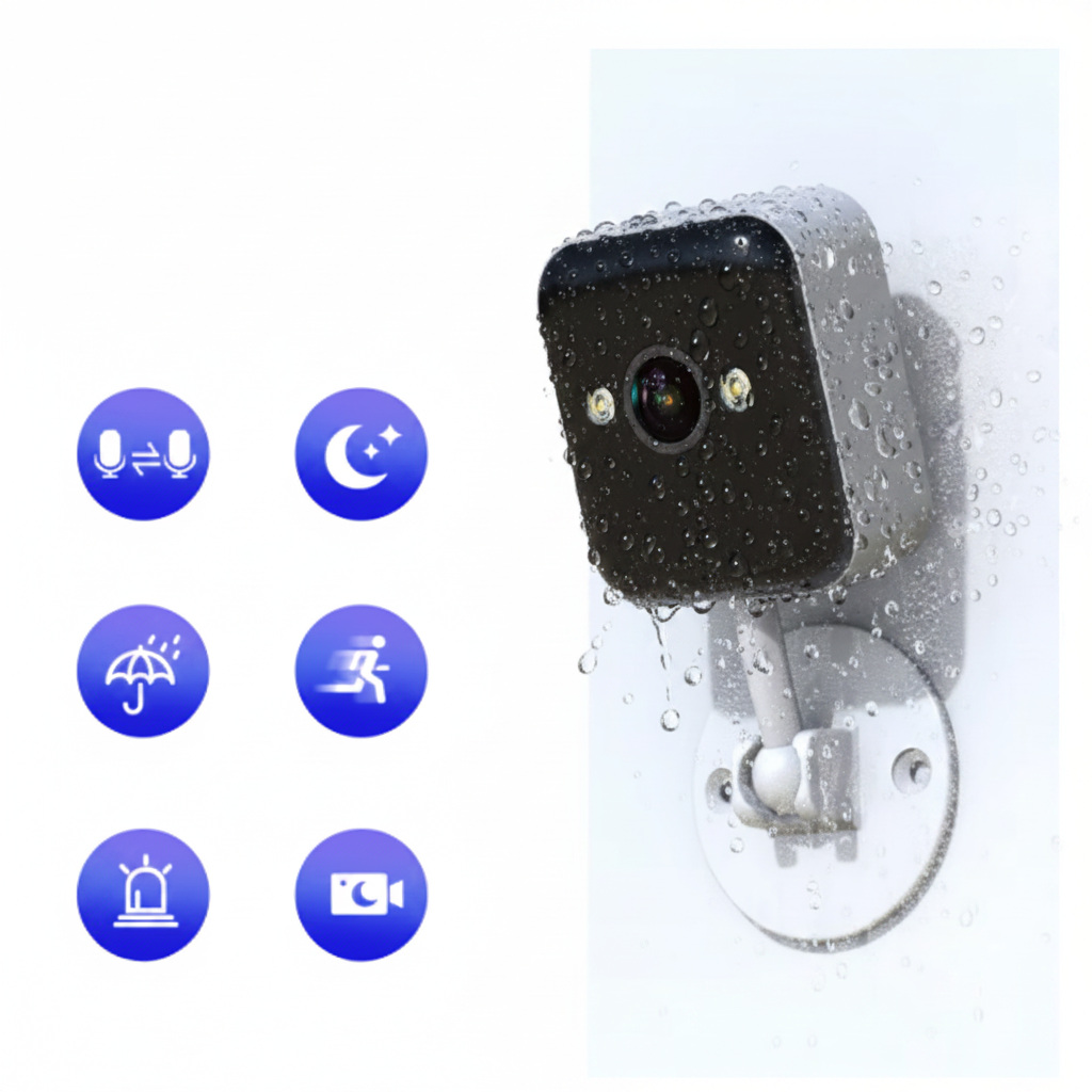 Nex Outdoor Wireless Security Camera – 1080P HD with Night Vision for Reliable Surveillance