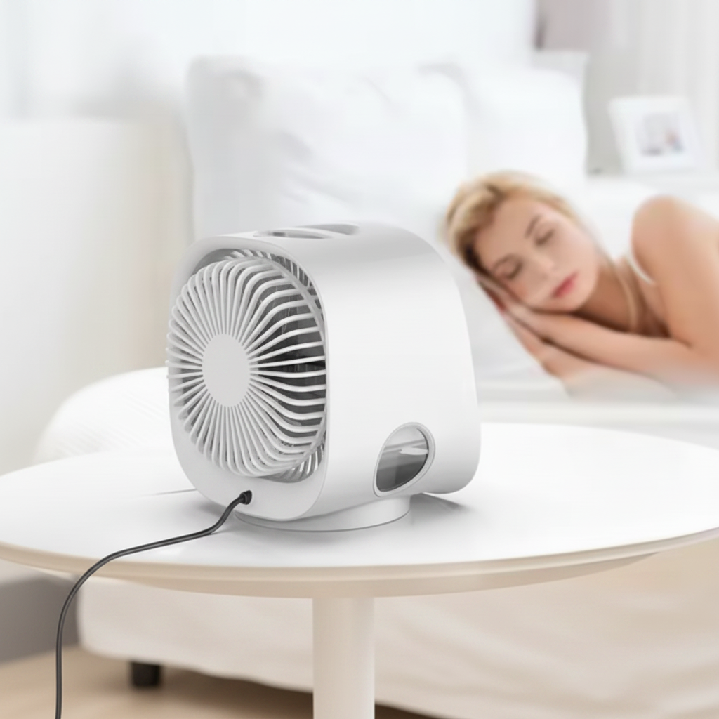 AirCool Portable Air Cooler – USB Powered Compact Humidifier for Small Spaces