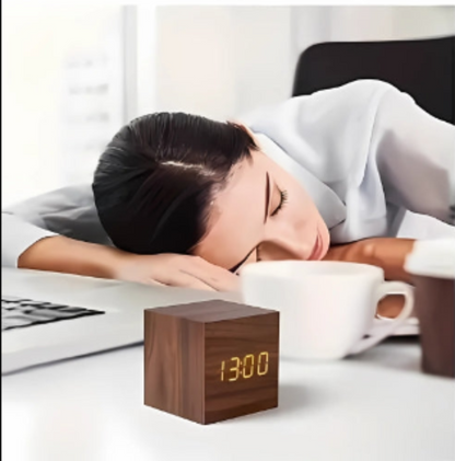 Cubic Minimalist Digital Clock – Compact LED Display for Stylish Spaces