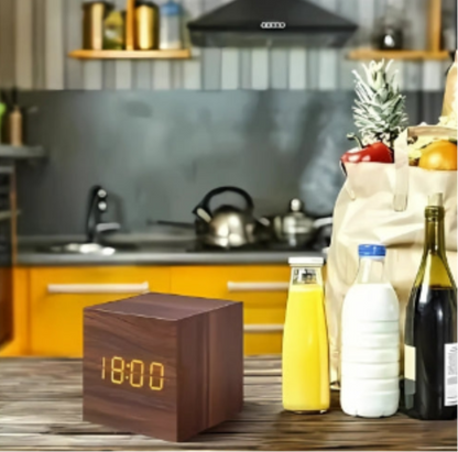 Cubic Minimalist Digital Clock – Compact LED Display for Stylish Spaces