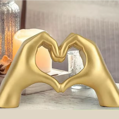 Affinity Decorative Love Hands Wall Sculpture Art – Intricate Heart Gesture for Elegant Décor