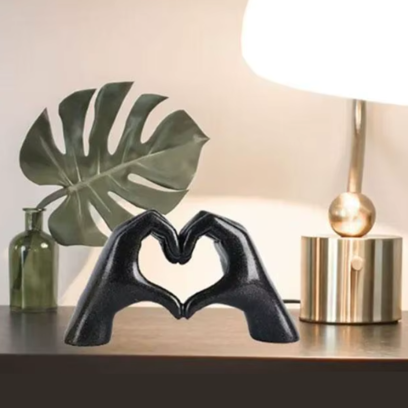 Affinity Decorative Love Hands Wall Sculpture Art – Intricate Heart Gesture for Elegant Décor