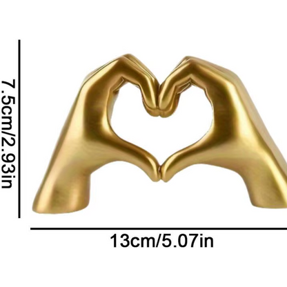 Affinity Decorative Love Hands Wall Sculpture Art – Intricate Heart Gesture for Elegant Décor