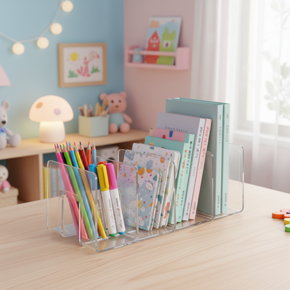 Nexia Acrylic Desk Organizer – Durable 4-Tier Storage for Efficient Workspace