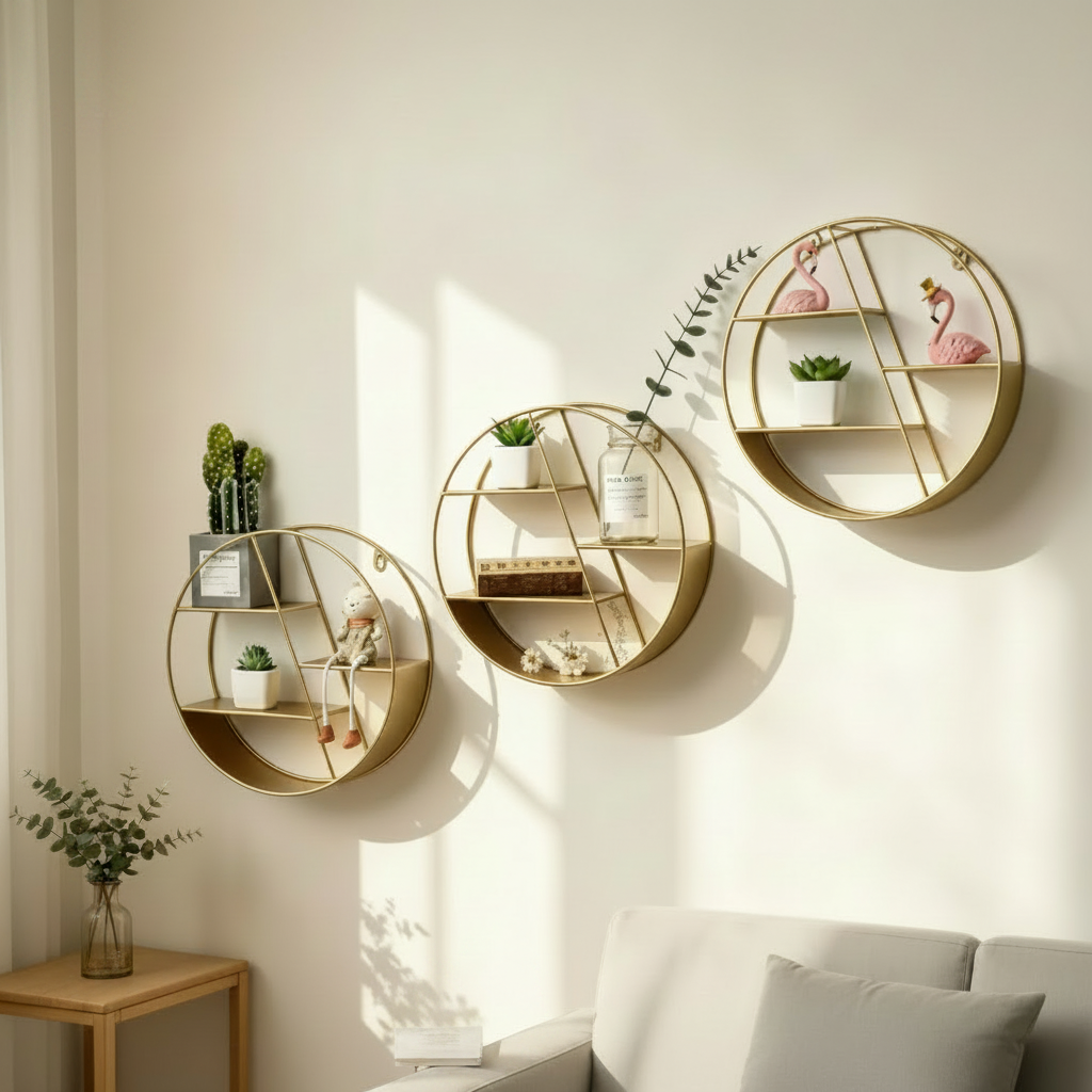 Pavo Wall Display Stand – Nordic Iron Craft for Unique Home Decor