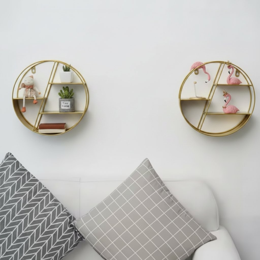 Pavo Wall Display Stand – Nordic Iron Craft for Unique Home Decor