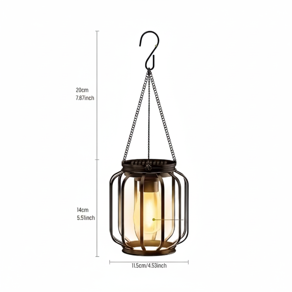 Calyx Outdoor Solar Lanterns 2-Pack – Weatherproof Garden Lights for Effortless Evening Ambiance