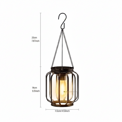 Calyx Outdoor Solar Lanterns 2-Pack – Weatherproof Garden Lights for Effortless Evening Ambiance