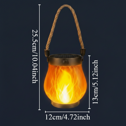 Flicker Outdoor Solar Lantern – USB Rechargeable Waterproof Garden Light