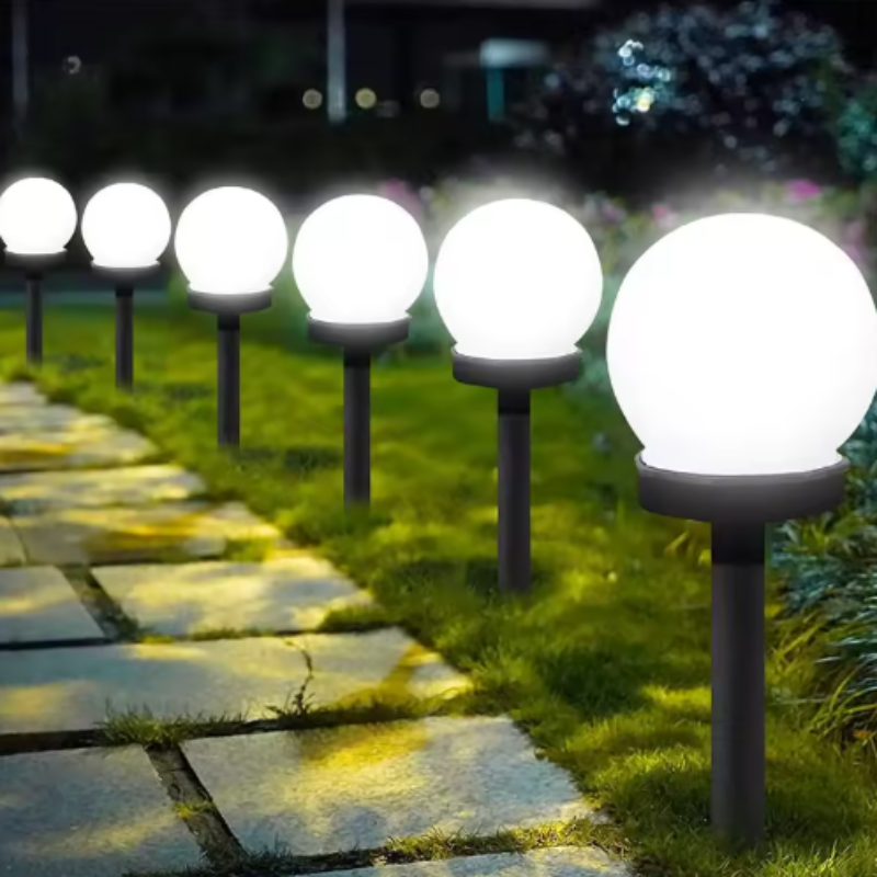 LunaGlow Outdoor Solar Garden Lights – Waterproof Globe Design for Pathways
