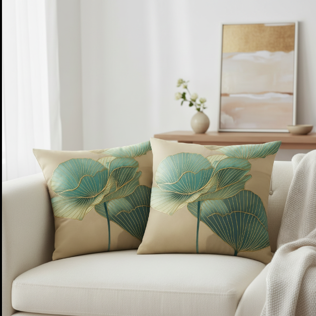 Jasor Floral Sofa Cushion Covers (Set of 2) – Artistic Design for Elegant Home Decor