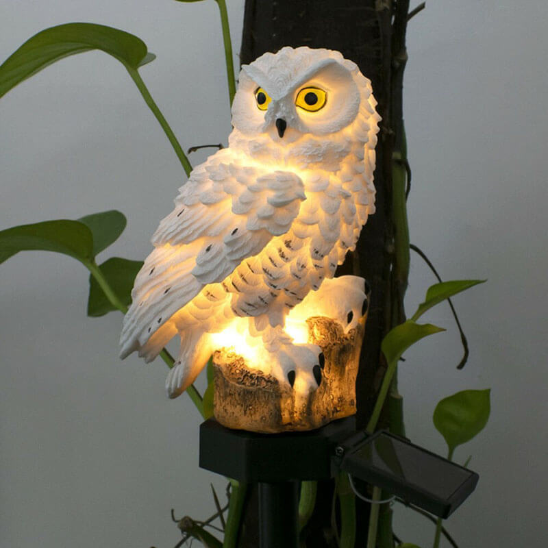 Orlina Solar Owl Garden Light Warm Outdoor Decorative Lamp
