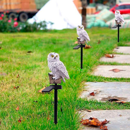 Orlina Solar Owl Garden Light Warm Outdoor Decorative Lamp