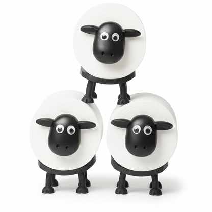 Shep Black Toilet Roll Holder – Freestanding Water-Resistant Bathroom Storage 2