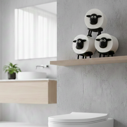 Shep Black Toilet Roll Holder – Freestanding Water-Resistant Bathroom Storage 6