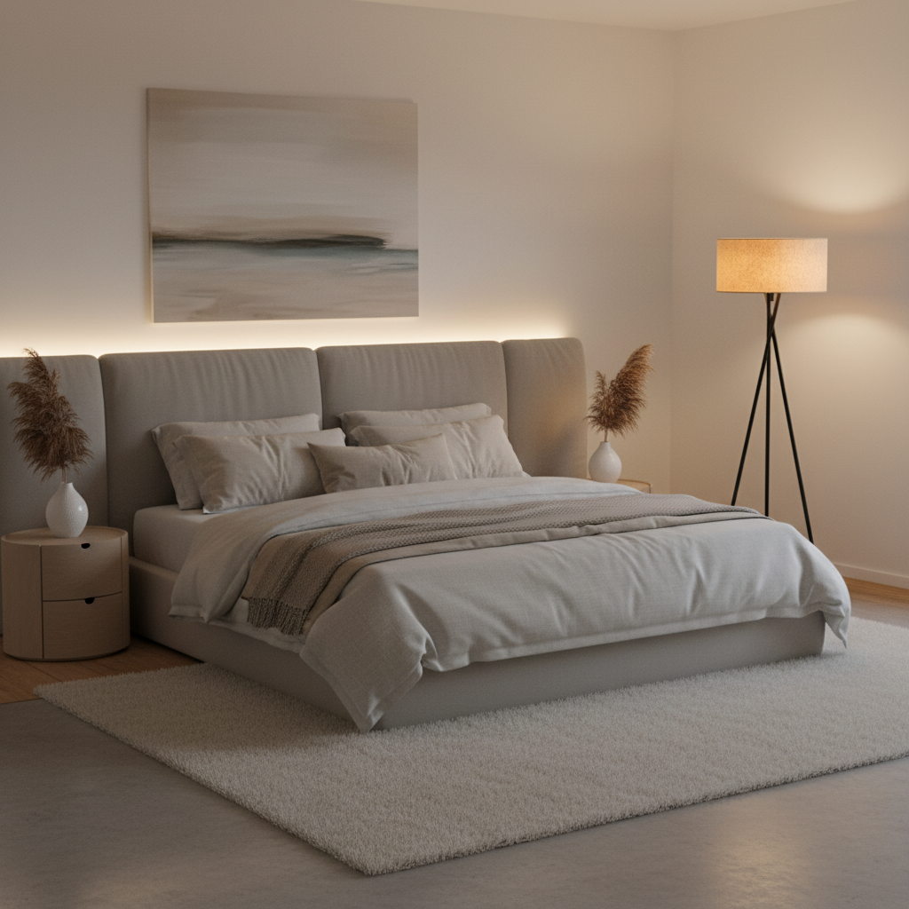 Silk Elegance - Modern Floor Lamp for Living Room
