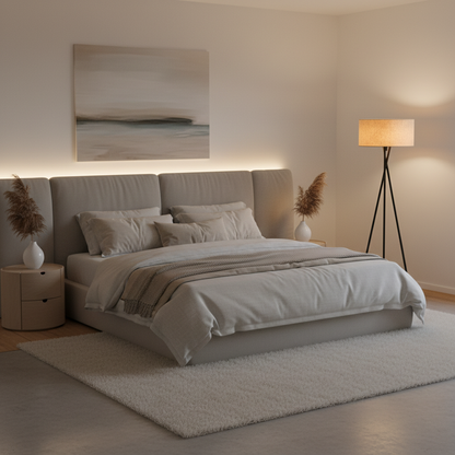Silk Elegance - Modern Floor Lamp for Living Room