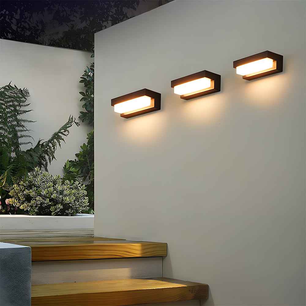 Velora Edge Solar LED Wall Light for Contemporary Gardens
