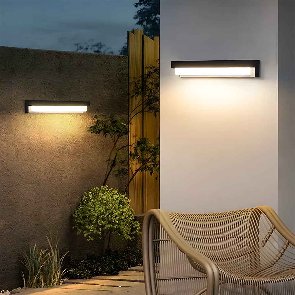 Velora Edge Solar LED Wall Light for Contemporary Gardens