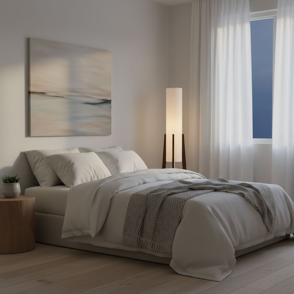 Solid Walnut | Modern Floor Lamp for Living Room