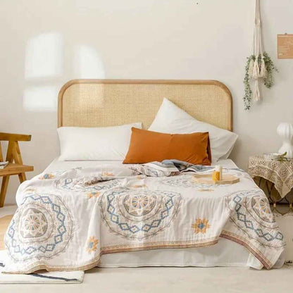 Mariselle Lightweight Knitted Throw Blanket – Cozy Decorative Boho Home Accent