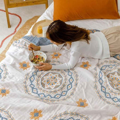 Mariselle Lightweight Knitted Throw Blanket – Cozy Decorative Boho Home Accent