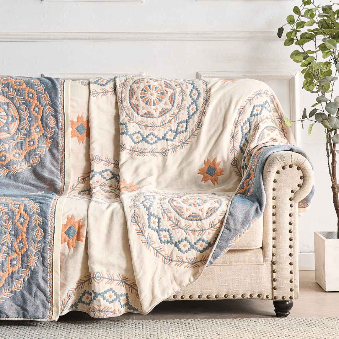 Mariselle Lightweight Knitted Throw Blanket – Cozy Decorative Boho Home Accent