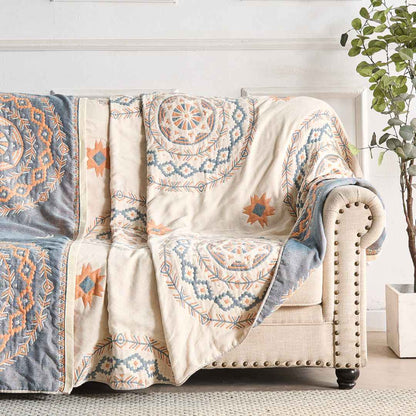 Mariselle Lightweight Knitted Throw Blanket – Cozy Decorative Boho Home Accent
