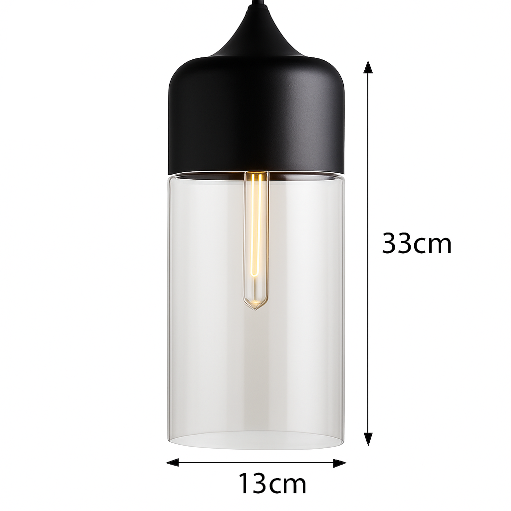 Alvion Modern Glass Pendant Light – Elegant Kitchen and Dining Lighting
