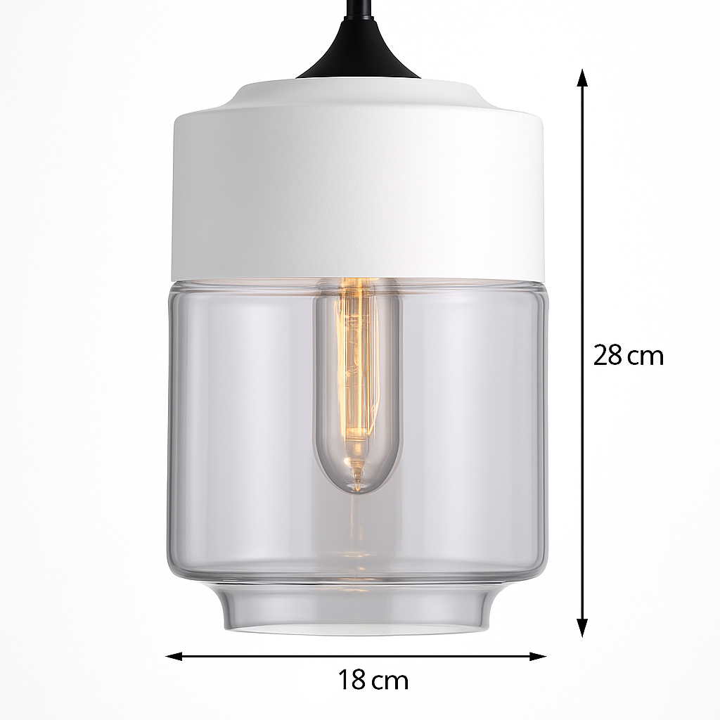 Alvion Modern Glass Pendant Light – Elegant Kitchen and Dining Lighting