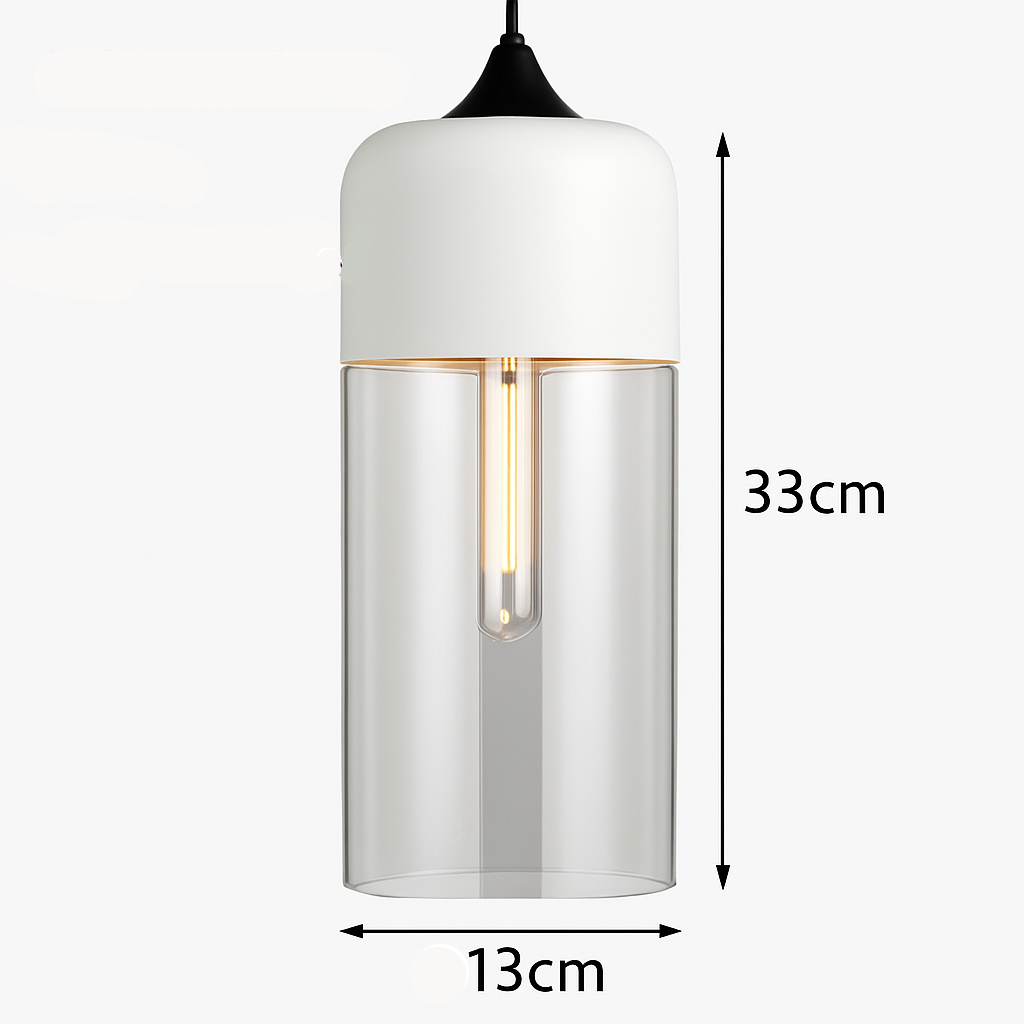 Alvion Modern Glass Pendant Light – Elegant Kitchen and Dining Lighting