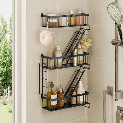 Talon Black Floating Shelf – Durable Metal Ladder Design for Stylish Storage 4