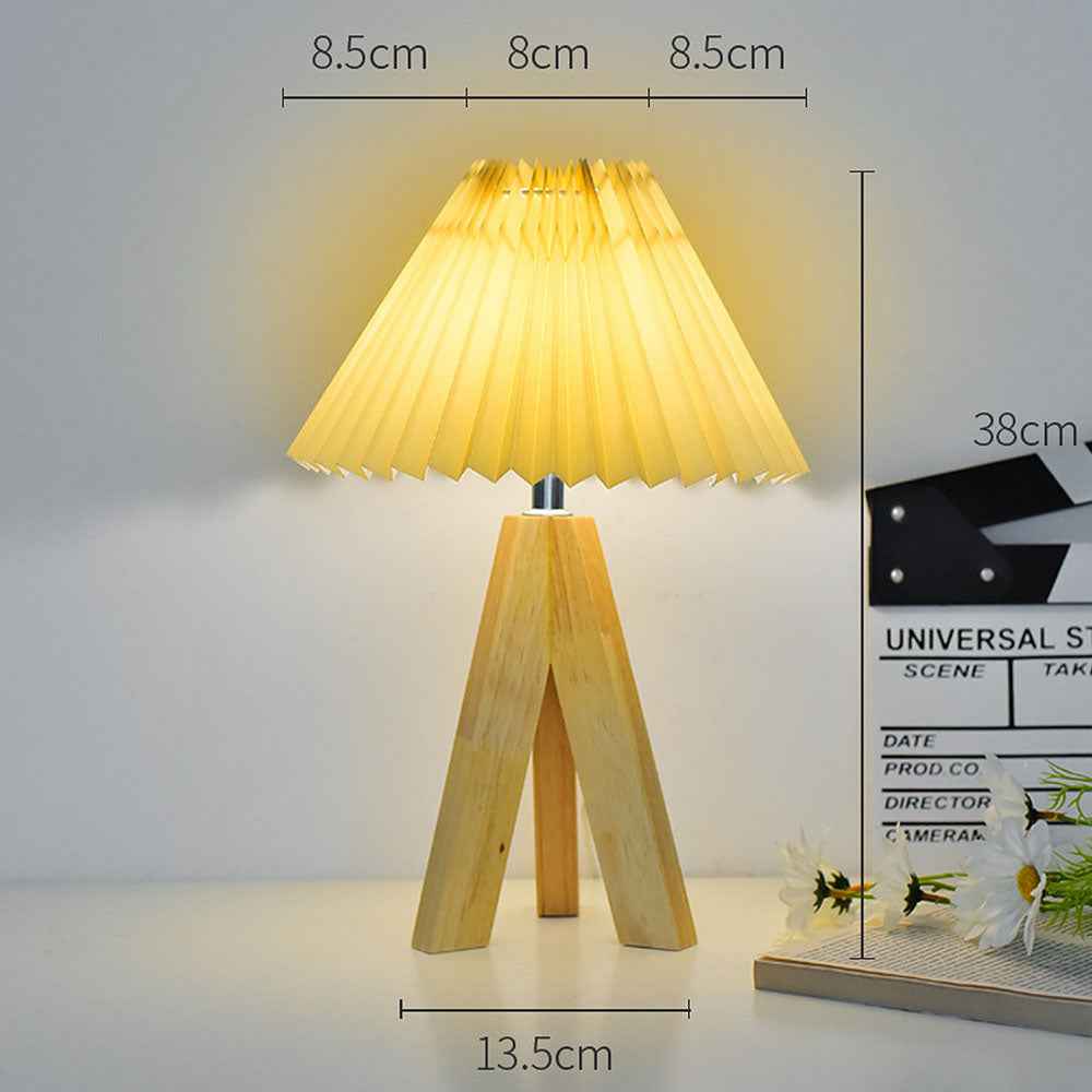 Folded Glow LED Table Lamp for Warm Bedroom Lighting