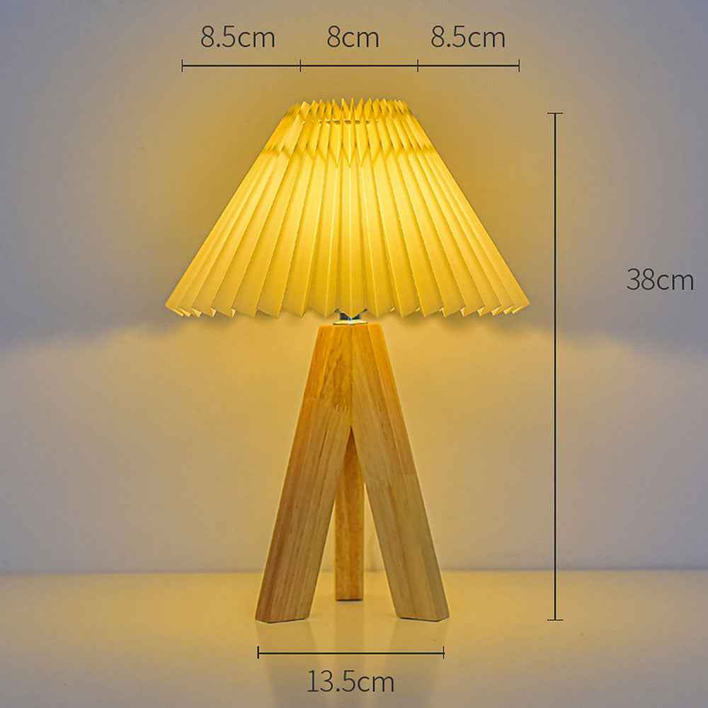 Folded Glow LED Table Lamp for Warm Bedroom Lighting