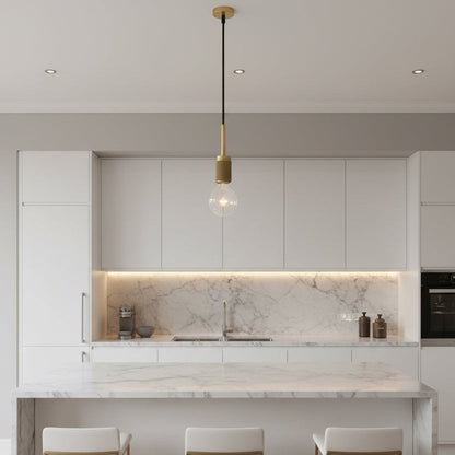 Harrington Brass Glass Pendant Light with Adjustable Kitchen Style