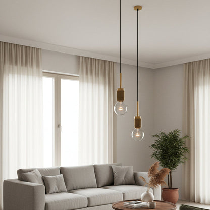 Harrington Brass Glass Pendant Light with Adjustable Kitchen Style