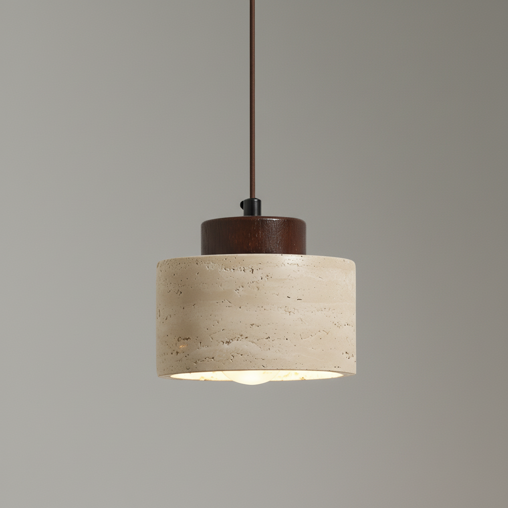 Travertine Stone Pendant Light | Modern Kitchen Pendant Lighting