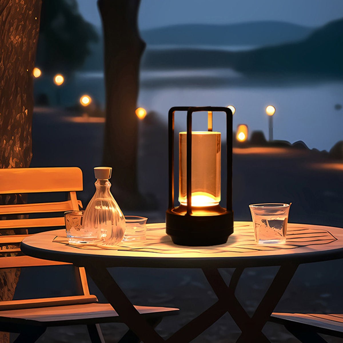 Norrin Portable Lantern Table Lamp Cordless Adjustable Indoor Outdoor Lighting