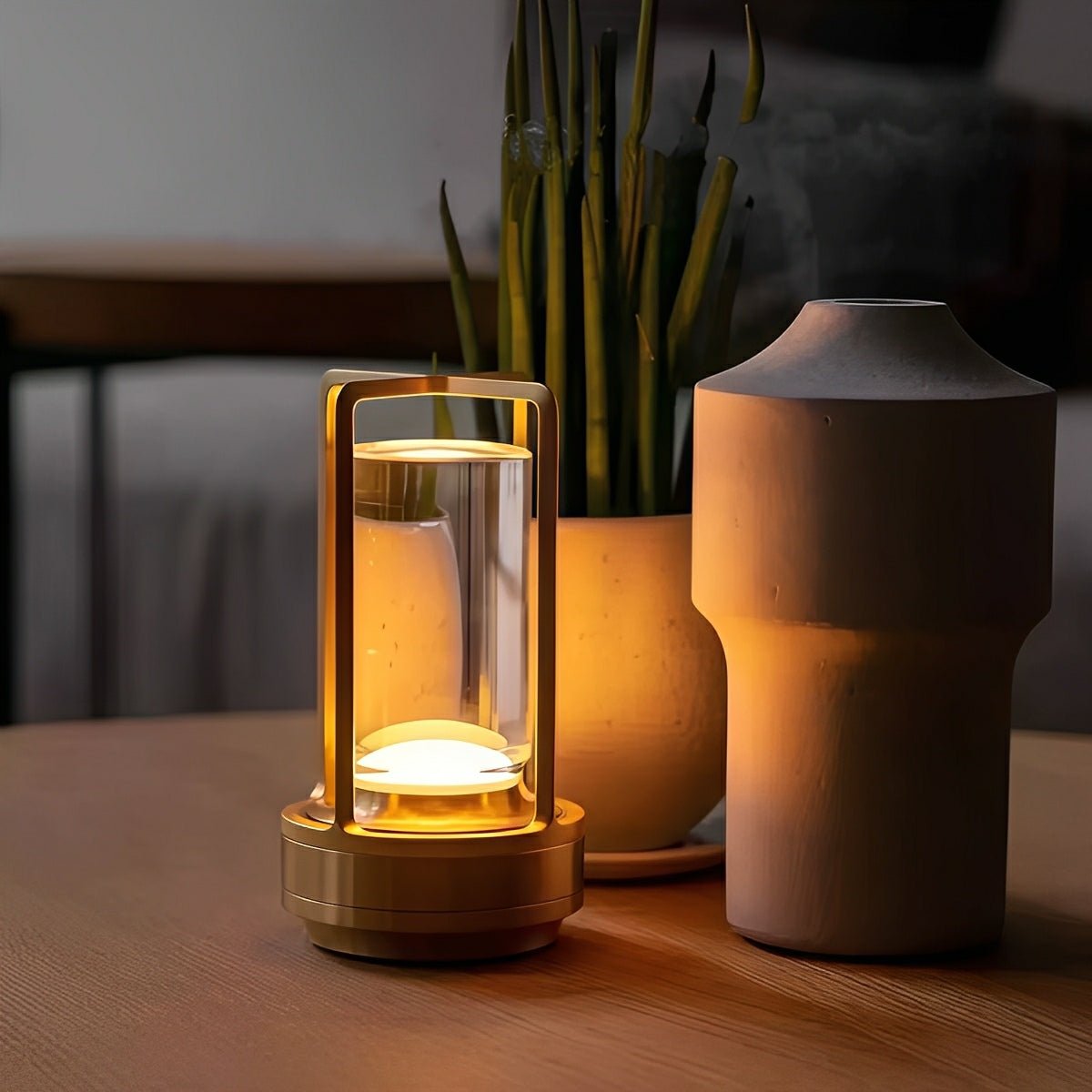 Norrin Portable Lantern Table Lamp Cordless Adjustable Indoor Outdoor Lighting