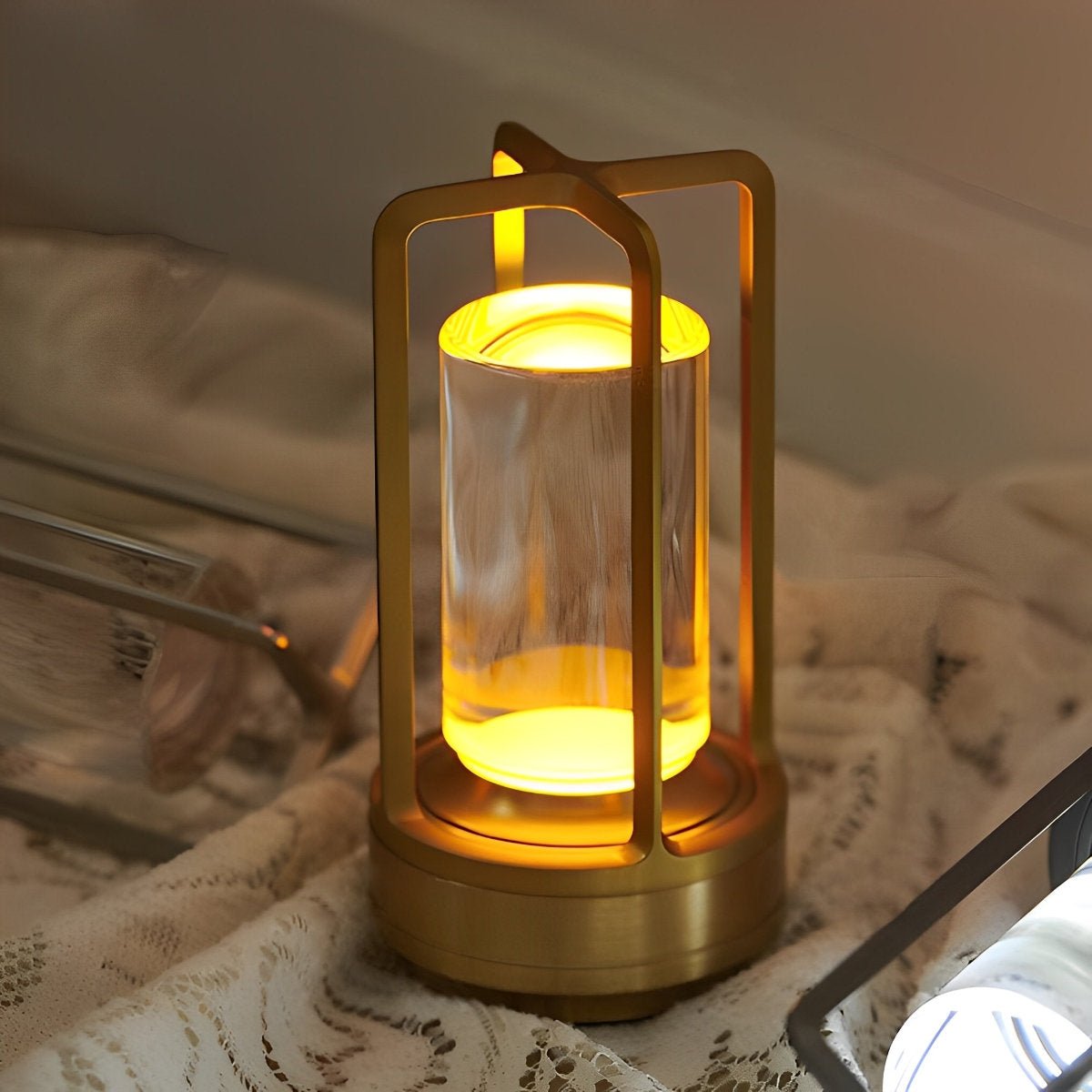 Norrin Portable Lantern Table Lamp Cordless Adjustable Indoor Outdoor Lighting