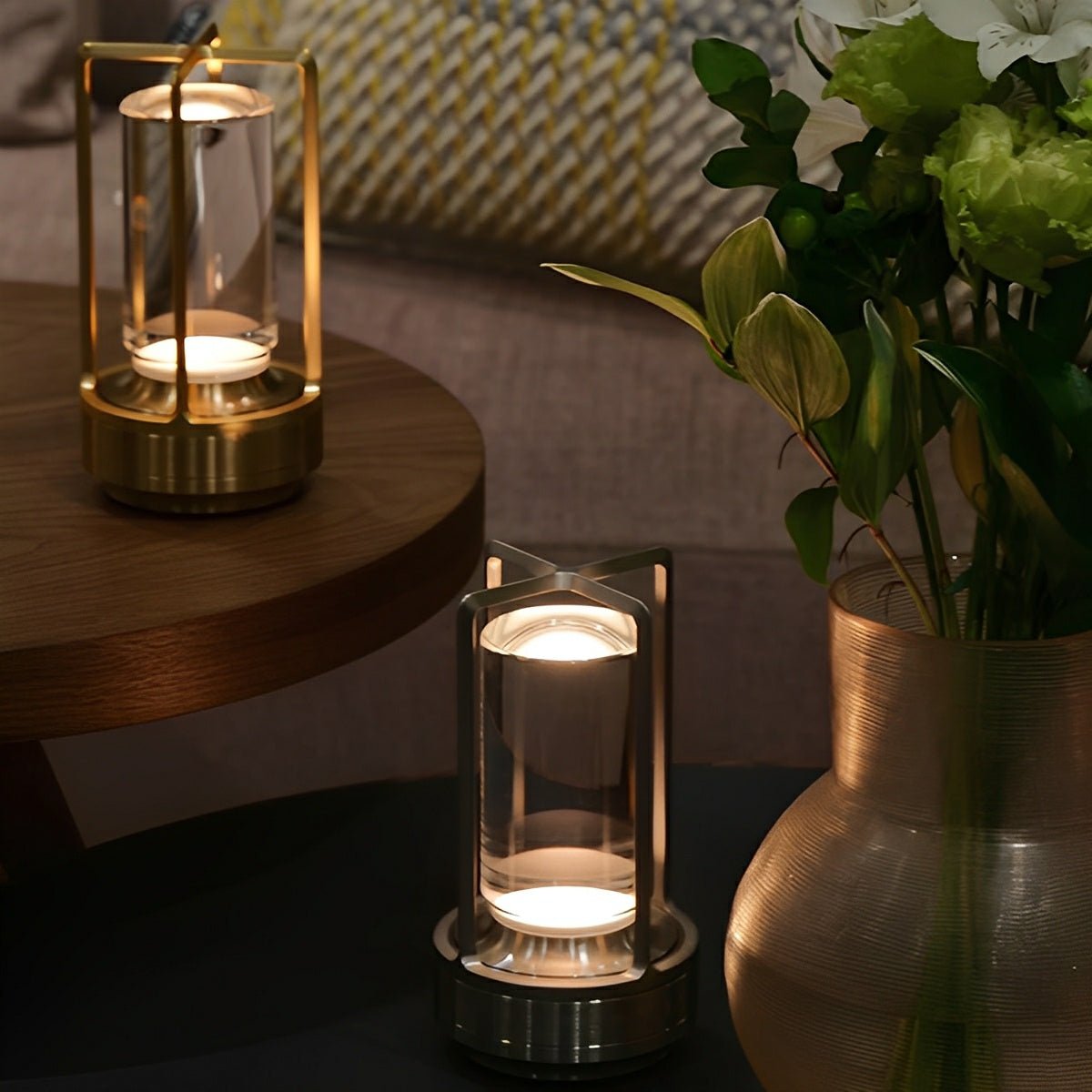 Norrin Portable Lantern Table Lamp Cordless Adjustable Indoor Outdoor Lighting